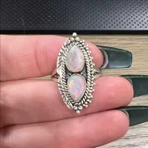 Ethiopian Opal Sterling Silver Ring